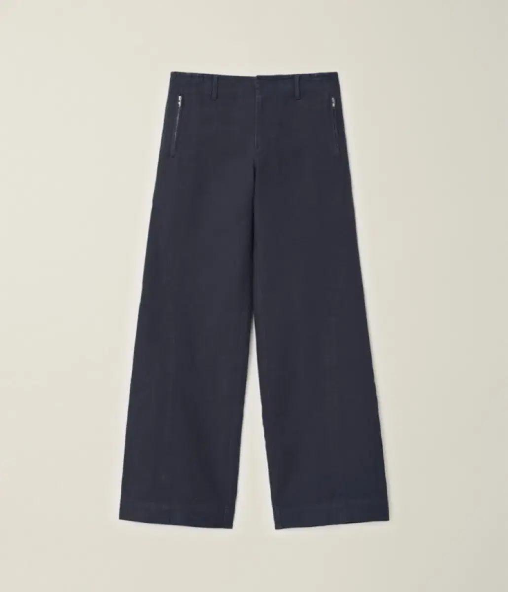 EE GARMENT DYED CURVED TROUSER CHARCOAL